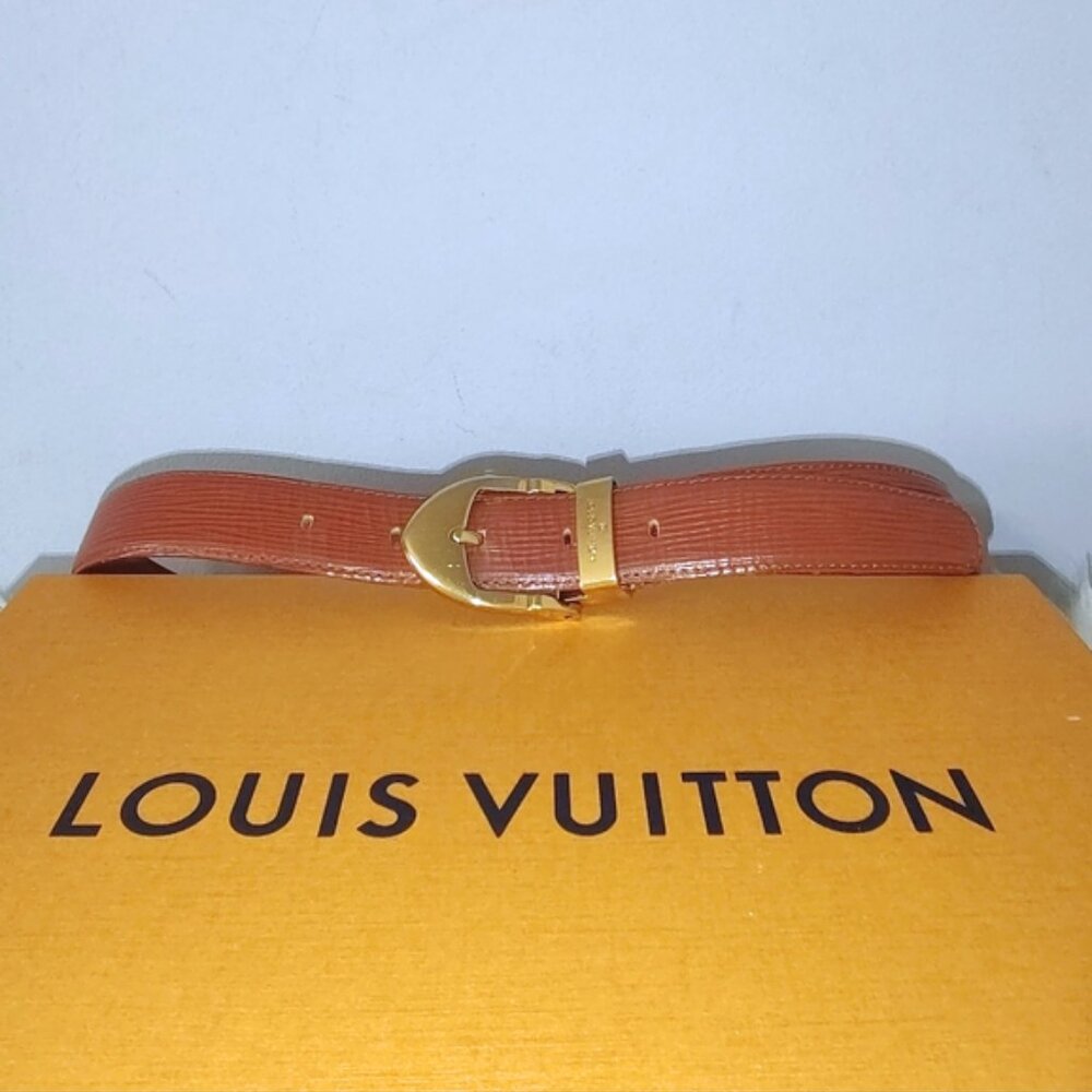 Louis Vuitton epi leather belt 85 S M EUC w/box - Picture 5 of 7